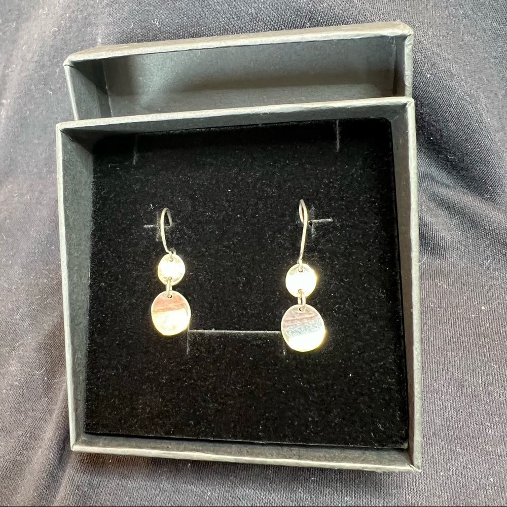925 Silver Double-Dangle Wire Earrings in Gift Box